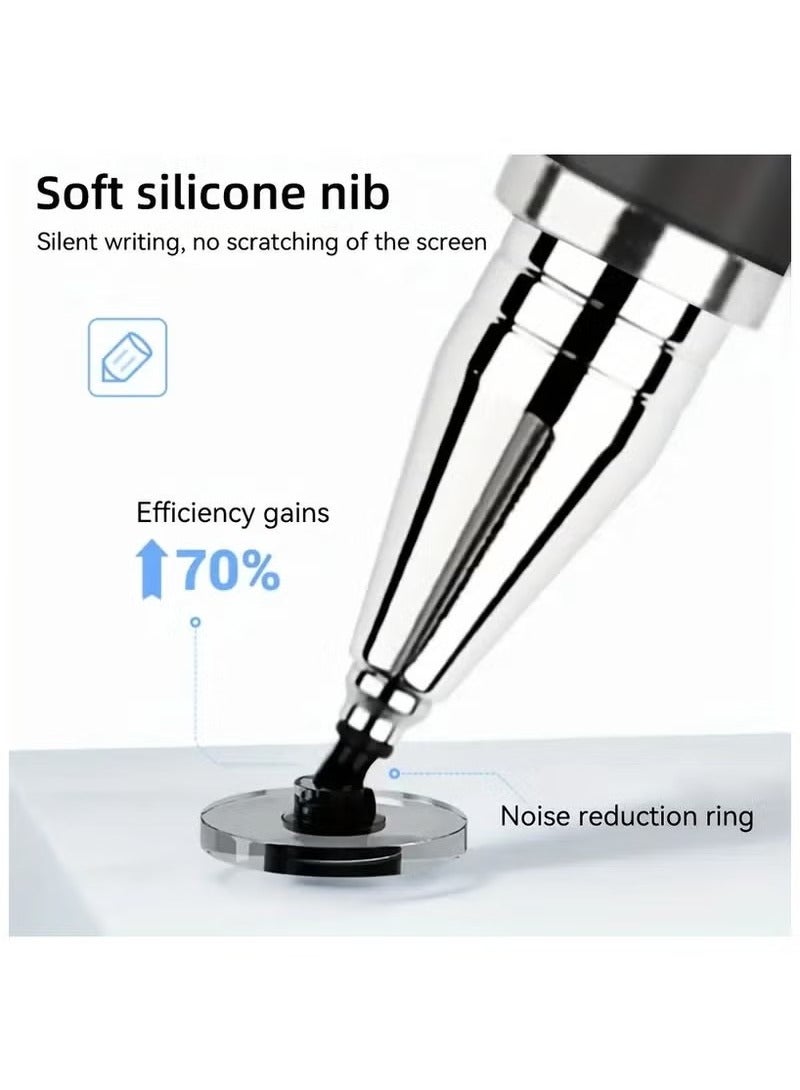 2pcs Stylus Pen For Touch Screens, Disc Stylus Pen Fiber Stylus With Magnetically Attached Cap, For IPhone/iPad Pro/Mini/Air/Android/Microsoft/Surface All Capacitive Touch Screens - Image 2