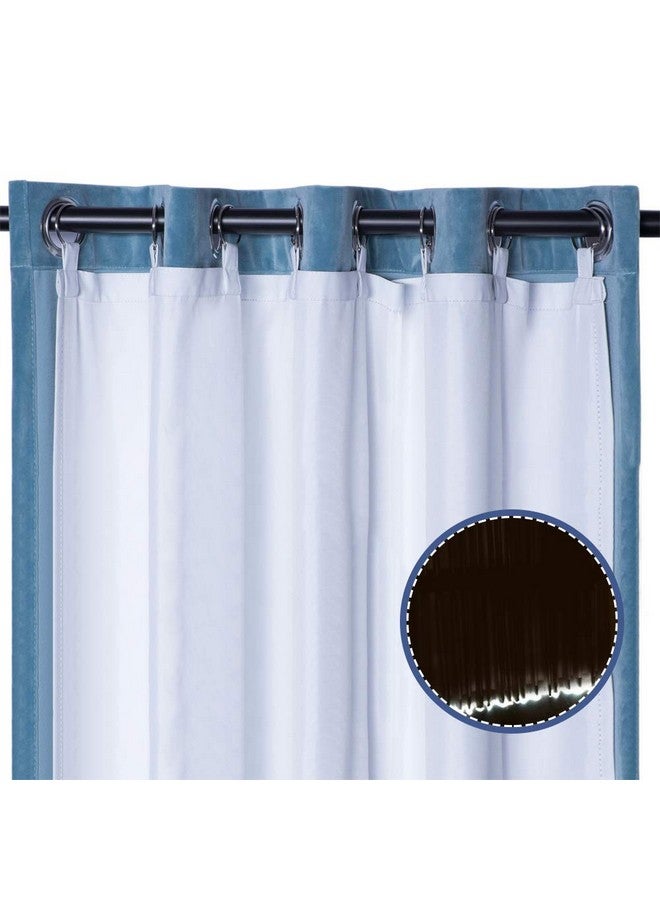 Rose Home Fashion Rose Home Fashion Thermal Insulated Blackout Curtain Liner 2 Panels Per Set-Ring Included- 100% Darkening Blackout Liner for 84 Inch Curtains, Greyish White, W50 x L80  - Image 1