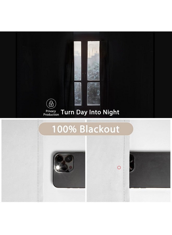 Rose Home Fashion Rose Home Fashion Thermal Insulated Blackout Curtain Liner 2 Panels Per Set-Ring Included- 100% Darkening Blackout Liner for 84 Inch Curtains, Greyish White, W50 x L80  - Image 2