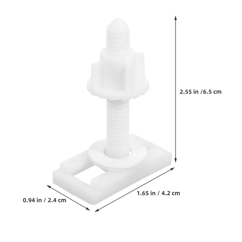 Heavy Duty Toilet Seat Lid Screws And Bolts Kit 4PCS With Nuts And Washers For Replacement Repair - Image 3