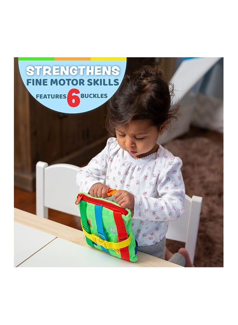 Buckle Toys Buster Square: Engaging Learning Activity Toy for Toddlers, Enhancing Fine Motor Skills, Problem Solving, and Color Recognition – Perfect for Travel and Educational Settings. - Image 4