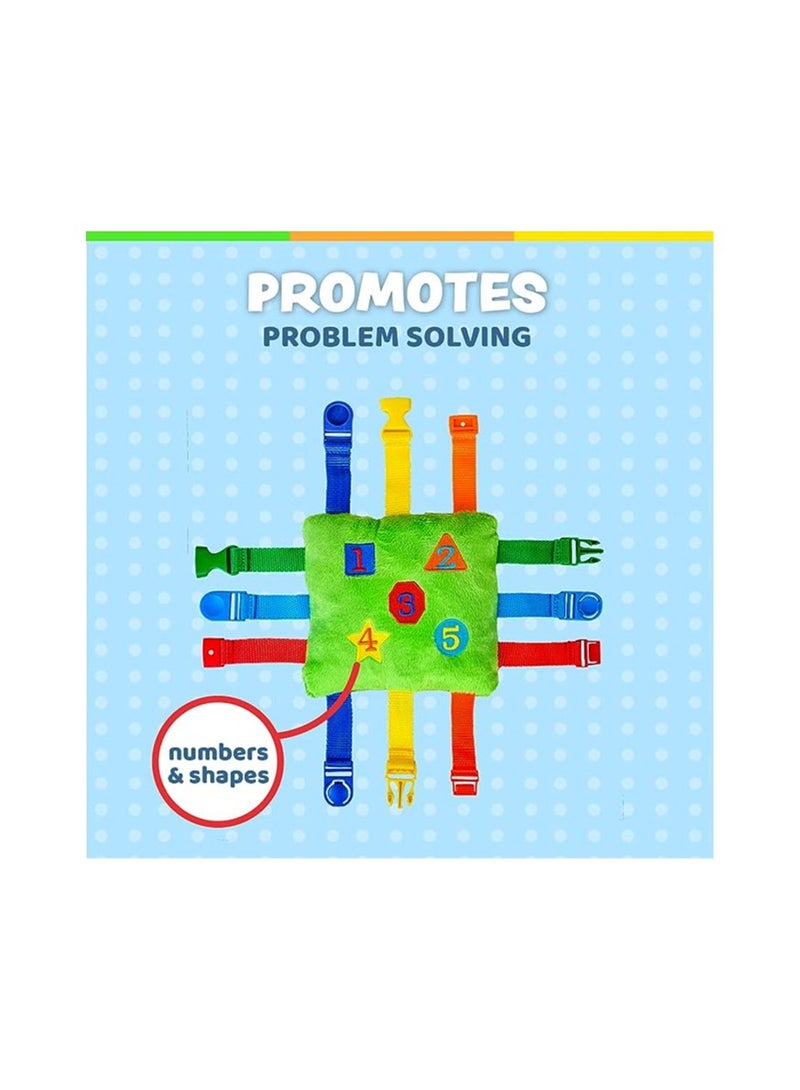 Buckle Toys Buster Square: Engaging Learning Activity Toy for Toddlers, Enhancing Fine Motor Skills, Problem Solving, and Color Recognition – Perfect for Travel and Educational Settings. - Image 2