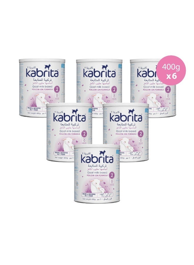 Kabrita Goat Milk 2 Based Follow On Infant Milk Formula 6 to 12 Months 400g Pack of 6 - Image 1