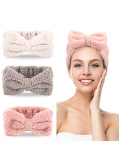 DOOBO 3 Pack Spa Headbands Microfiber Bowtie Headbands for Women for Washing Face White Gray Pink - pzsku/Z7EA8D280252E57BD7CA4Z/45/_/1741001464/764b54eb-dbe2-4dd7-8225-b309c3cf168d