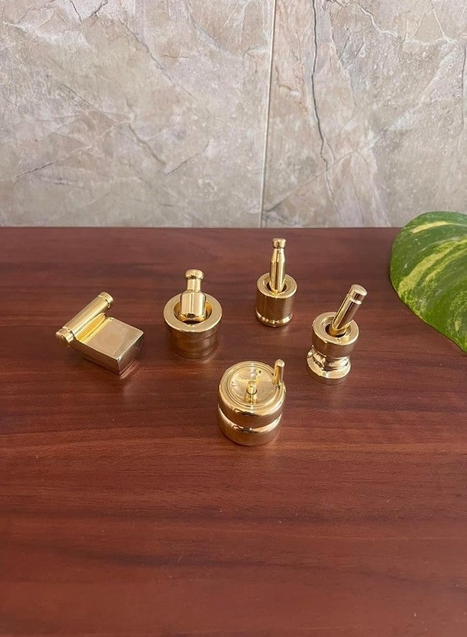 Miniature for Pooja (Set of 5) Grahapravesam and Traditional Home, Brass, Fun Filled Toy Kitchen Playsets Brass Gowramma Set/Gowri Pooja Set/varalaxmi Pooja Set - Image 5