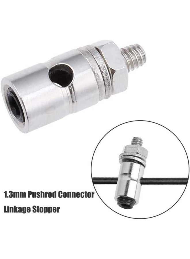 Ltvystore 20Pcs Adjustable Pushrod Connector Linkage Stopper 1.3mm & 20Pcs Nylon Control Horns 21x10 mm & 20Pcs 1.2 x 210mm Z Push Rods Parts Compatible for RC Airplane Plane Boat Replacement - Image 3