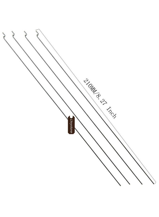 Ltvystore 20Pcs Adjustable Pushrod Connector Linkage Stopper 1.3mm & 20Pcs Nylon Control Horns 21x10 mm & 20Pcs 1.2 x 210mm Z Push Rods Parts Compatible for RC Airplane Plane Boat Replacement - Image 4