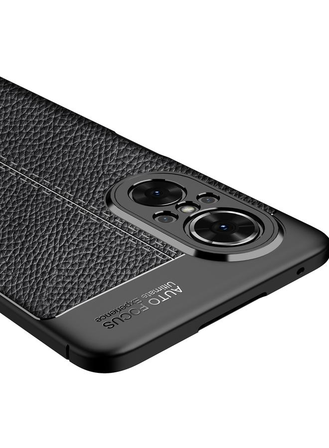 زبون جراب لهاتف Huawei nova 9 SE مصنوع من مادة TPU المقاومة للصدمات وملمس الليتشي - Image 4