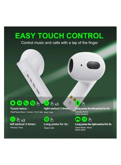 BLACK SHARK T11 Wireless Bluetooth Earbuds, Gaming Earphone, Low Latency Mode, Slide Cover with "SHING" Sound, RGB Lightning, 30 Hours Playtime and ENC Call Noise Reduction T11- White  - Image 2