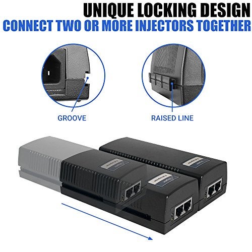 BV 60W PoE++ Injector, BV-Tech Gigabit Power Over Ethernet Adapter | 802.3af/at/bt Compliant | Plug & Play, Up to 325ft | Ideal for IP Cameras, Access Points, VoIP Phones - Image 4