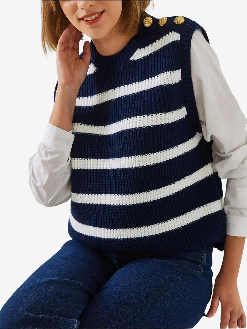 Bianco Lucci LUCCI Striped Sweater