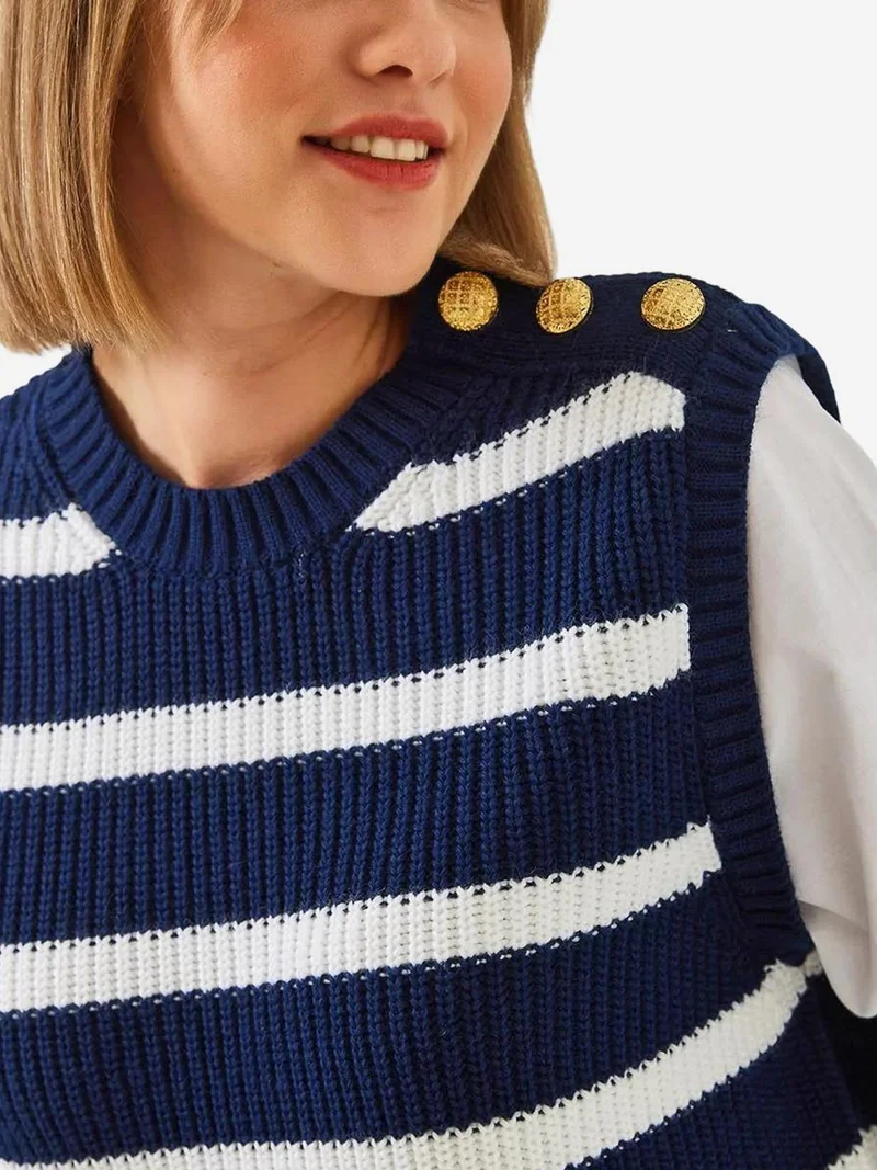 Bianco Lucci LUCCI Striped Sweater