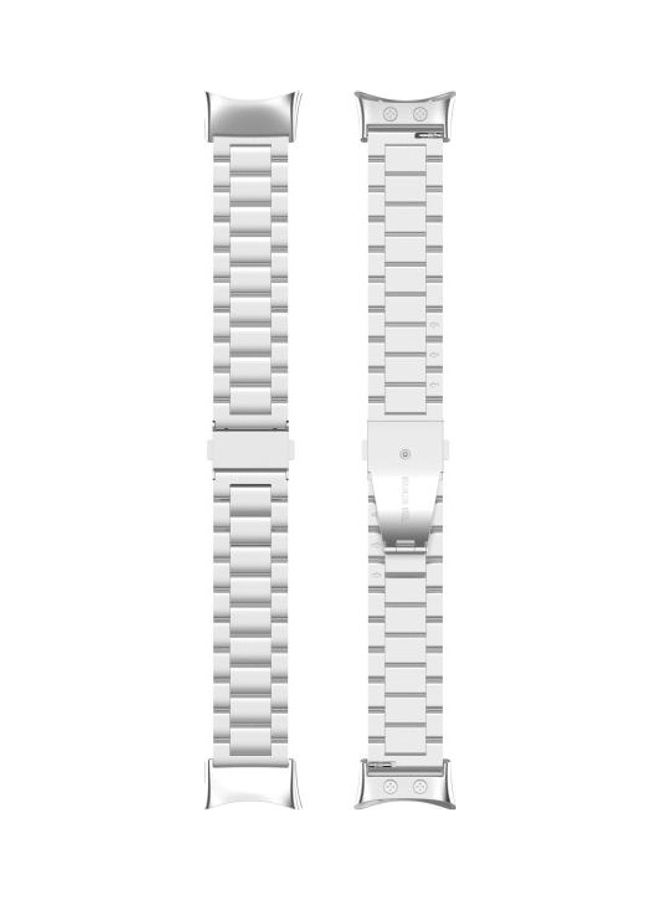 BGM Three Beads Stainless Steel Replacement Wrist Strap For Garmin Forerunner 45 / 45S / Swim 2 Silver - Image 2