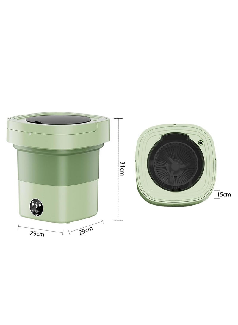 MIXDE Portable Washing Machine, 8.5L Mini Foldable Washer and Spin Dryer Small Foldable Bucket Washer for Apartment Camping, RV, Travel, Underwear, Socks, Baby clothes, Personal  - Image 2