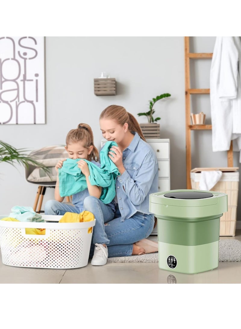 MIXDE Portable Washing Machine, 8.5L Mini Foldable Washer and Spin Dryer Small Foldable Bucket Washer for Apartment Camping, RV, Travel, Underwear, Socks, Baby clothes, Personal  - Image 4