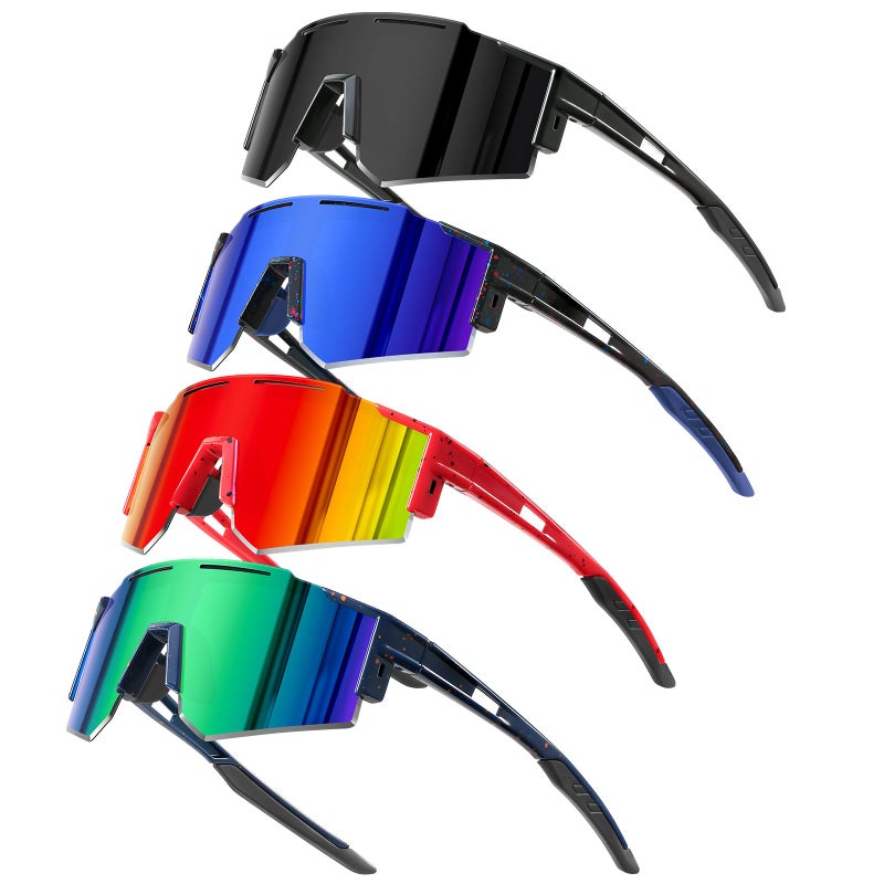 DioKiw 4PACK Kids Sunglasses Polarized Youth Baseball Sunglasses Boys Girls Softball Cycling UV400 Protection Goggles - Image 1
