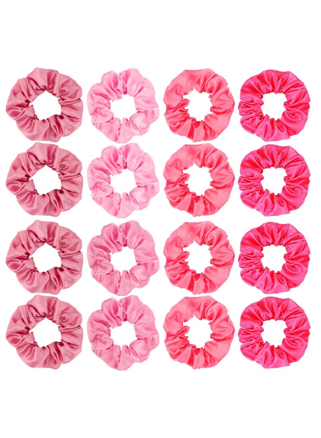 Semato 16 Pcs Satin Scrunchies Bridesmaid Proposal Gifts Hair Ties Scrunchies for Women Girls Bachelorette Party Favors PinkMulticolored2 - Image 2