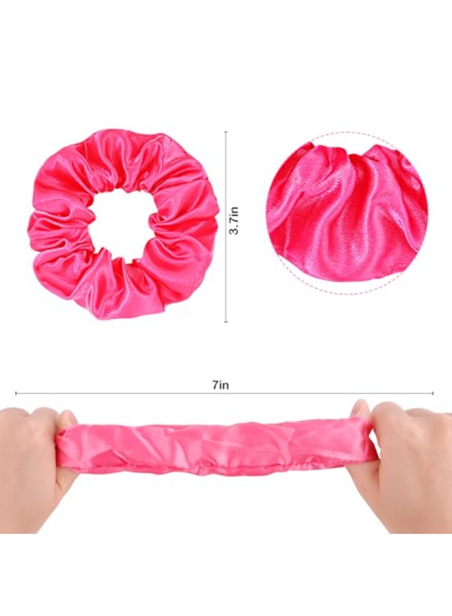 Semato 16 Pcs Satin Scrunchies Bridesmaid Proposal Gifts Hair Ties Scrunchies for Women Girls Bachelorette Party Favors PinkMulticolored2 - Image 3