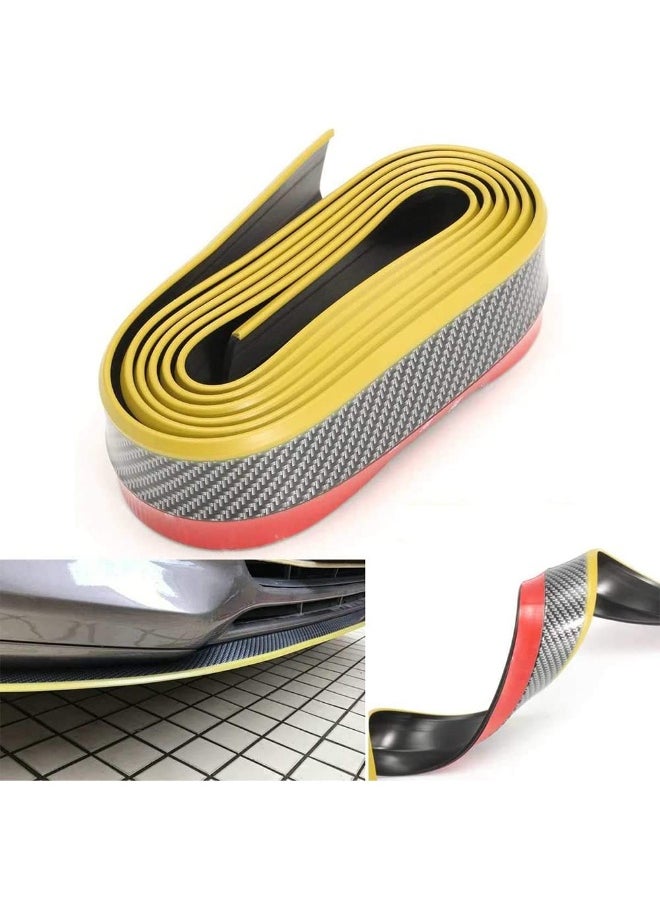 Samurai Samurai Car Body Kit Bumper Lip Side Skirt Rubber Edge Decorative Protector, 2.5 Meter with 3M Tape & Screws (C.Black with Gold Edge)  - Image 3