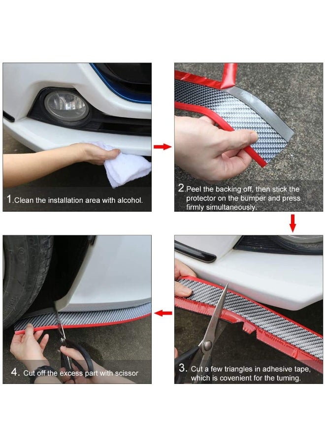 Samurai Samurai Car Body Kit Bumper Lip Side Skirt Rubber Edge Decorative Protector, 2.5 Meter with 3M Tape & Screws (C.Black with Gold Edge)  - Image 2