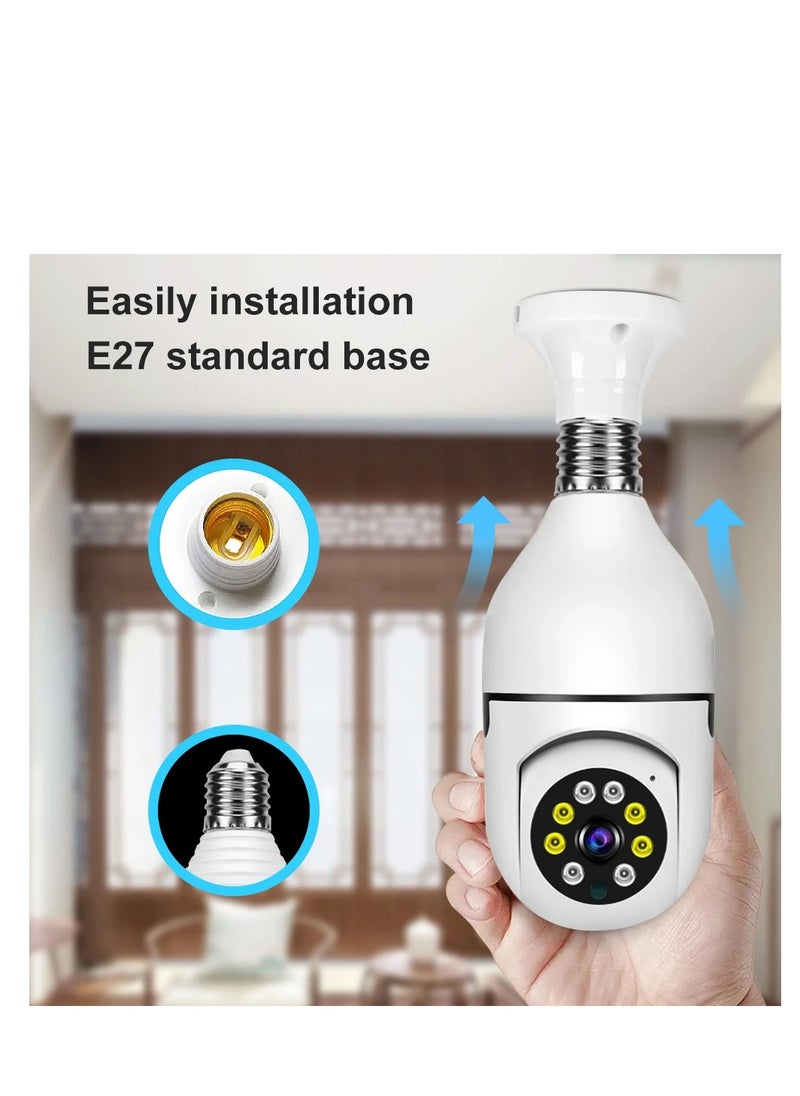 Grneric - 360 Degree Wireless WIFI Light Bulb Security Camera With Motion Detection Bulb Camera And Two Way Audio System - Image 1