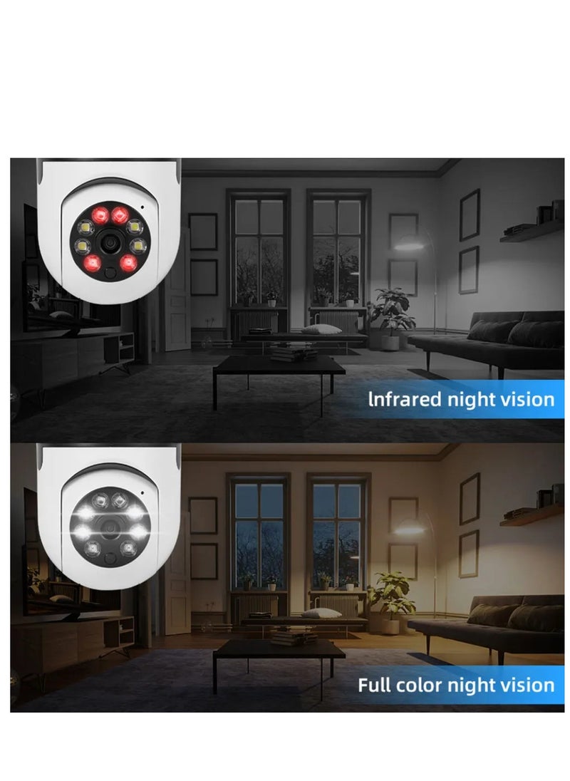 Grneric - 360 Degree Wireless WIFI Light Bulb Security Camera With Motion Detection Bulb Camera And Two Way Audio System - Image 1