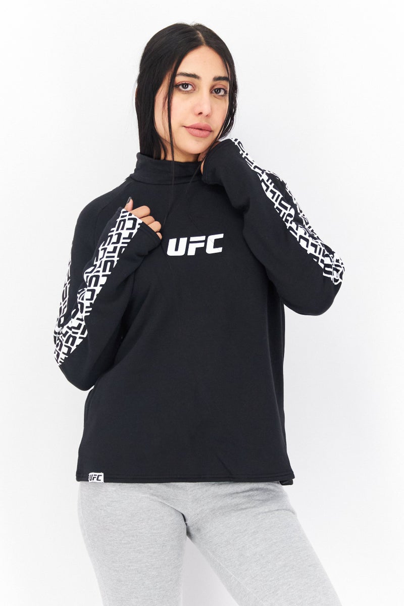 Ufc Women Sportswear Fit Long Sleeves Running Sweatshirt, Black - Image 1