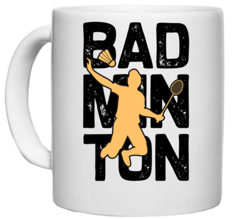 UDNAG White Ceramic Coffee/Tea Mug 'Badminton | Bad' Perfect for Gifting [330ml] - Image 4