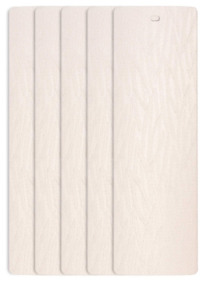 DALIX Orleans Ivory Vertical Blind Texture Slats Window Size 70.5 Qty 5 Pack - Image 1