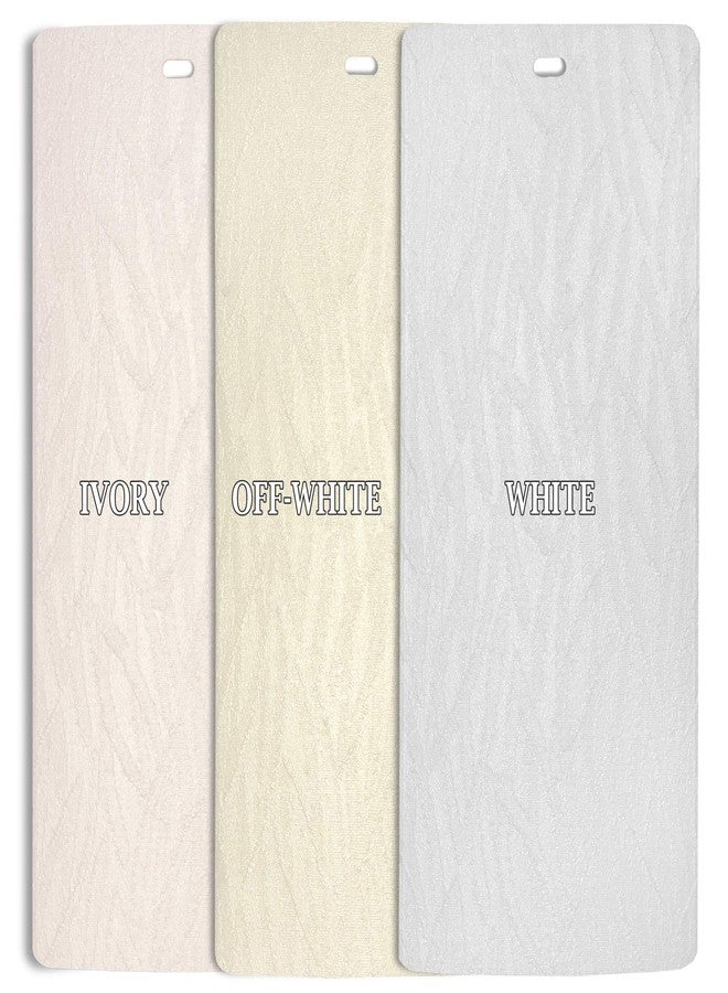 DALIX Orleans Ivory Vertical Blind Texture Slats Window Size 70.5 Qty 5 Pack - Image 5