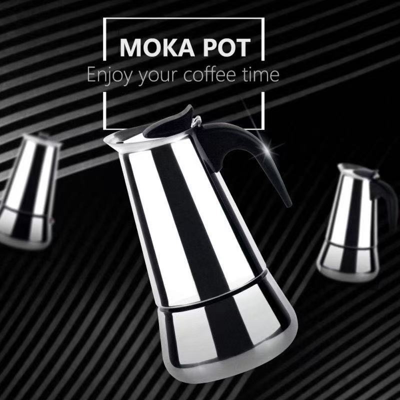 Stainless Steel Coffee Pot Mocha European Espresso French Coffee Pot - Image 2
