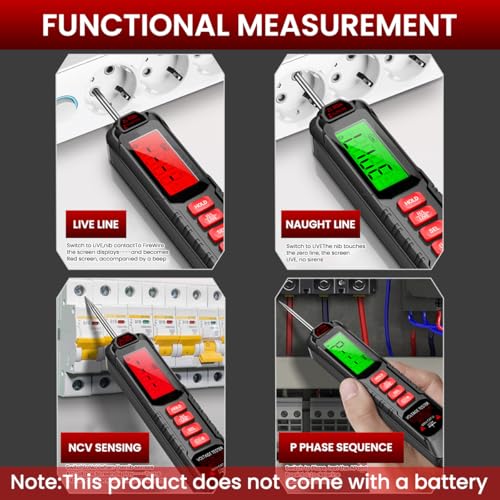 Serplex® 2 in 1 Digital Multimeter Voltage Tester with Flashlight & Buzzer Alarm, Circuit Tester for DC 0.8-600V, Multimeter for Car Battery, Polarity, Continuity, Fuse Checking (Battery Not Included) - Image 4