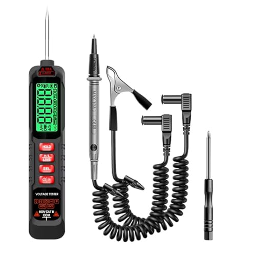 Serplex® 2 in 1 Digital Multimeter Voltage Tester with Flashlight & Buzzer Alarm, Circuit Tester for DC 0.8-600V, Multimeter for Car Battery, Polarity, Continuity, Fuse Checking (Battery Not Included) - Image 1