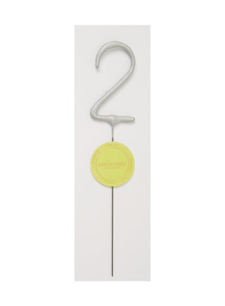 Silver Sparkler Candle - Number 2 - view 3