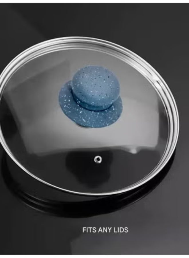 مقبض بديل لأغطية الحلل والطناجر ومقابض غطاء الأواني الحرارية، طقم 5 قطع مقبض غطاء قابل للاستبدال مناسب لأغطية الحلة والصواني والطاسات والقدور وأواني الطهي الزجاجية والمعدنية، مقبض غطاء مقاوم للحرارة وسهل التركيب، بديل مثالي لأغطية الكروك بوت والقدر البطيء وأغطية الكسرولة والصوص بان، مقبض متين مانع للانزلاق لراحة وأمان المطبخ - Image 2