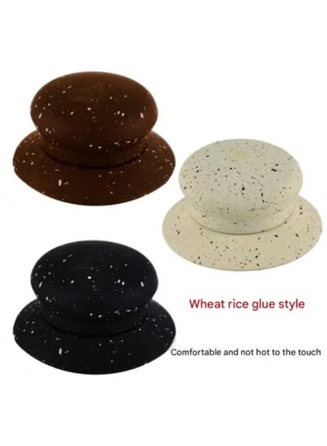 مقبض بديل لأغطية الحلل والطناجر ومقابض غطاء الأواني الحرارية، طقم 5 قطع مقبض غطاء قابل للاستبدال مناسب لأغطية الحلة والصواني والطاسات والقدور وأواني الطهي الزجاجية والمعدنية، مقبض غطاء مقاوم للحرارة وسهل التركيب، بديل مثالي لأغطية الكروك بوت والقدر البطيء وأغطية الكسرولة والصوص بان، مقبض متين مانع للانزلاق لراحة وأمان المطبخ - Image 3