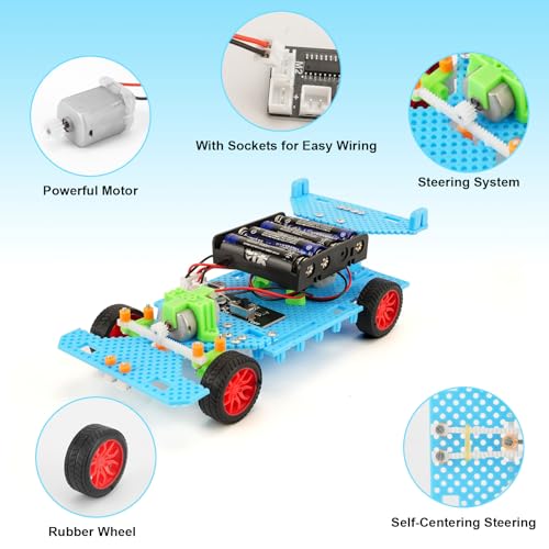 ScienSta STEM Kits for Kids Age 1012 Building Remote Control Car Model Car Kits Gifts for Boys 1016 3D Puzzles Science Educational Crafts Toys for 10 11 12 13 14 Year Old Boys and Girls - Image 5