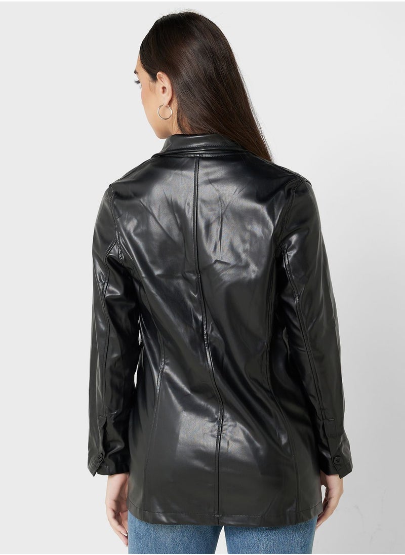 ELLA Leather Coat  - Image 2