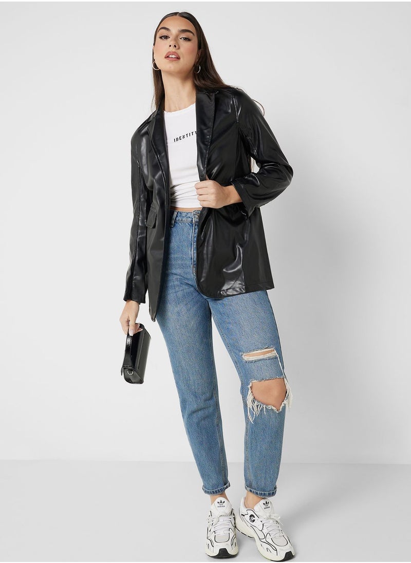 ELLA Leather Coat  - Image 4