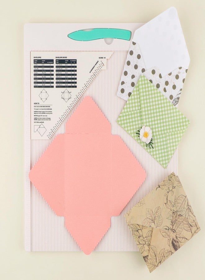 BAOFALI 12x12 Scoring Board for Making Envelope/Envelope Box/Gift Box; Large Multi-Purpose Score Board with Bone Folder and Triangular Guide; Envelope Maker Scoring Tool - Image 5