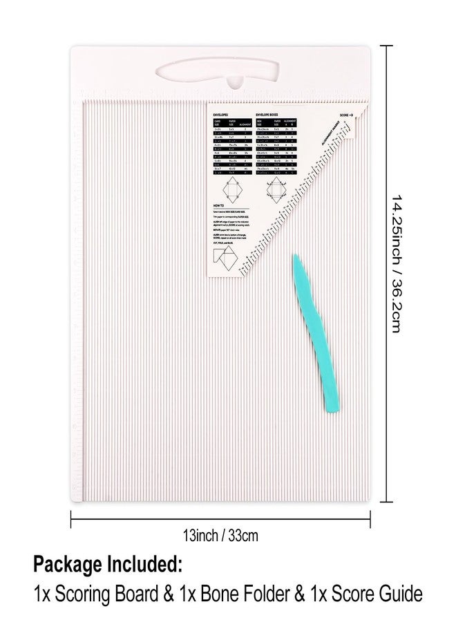 BAOFALI 12x12 Scoring Board for Making Envelope/Envelope Box/Gift Box; Large Multi-Purpose Score Board with Bone Folder and Triangular Guide; Envelope Maker Scoring Tool - Image 3