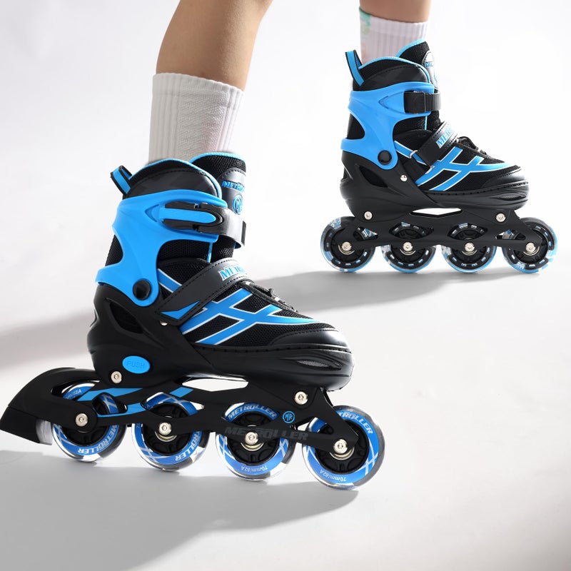 METROLLER Inline Skates for Girls Boys Ages 5-8 8-12 Adjustable Illuminating Wheels Inline Roller Skates for Youth Kids Outdoor Blades - Image 3