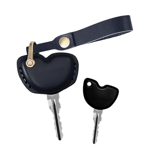 Ysbxitu Key Fob Cover Compatible with Vespa GTS GTV LXV GTS300 GTS200 GTS250 GTS125 Piaggio 3VTE RA1 Medley150 Fly 250 300 Motorcycle Leather car Accessory Decorative Keychain Blue - Image 1