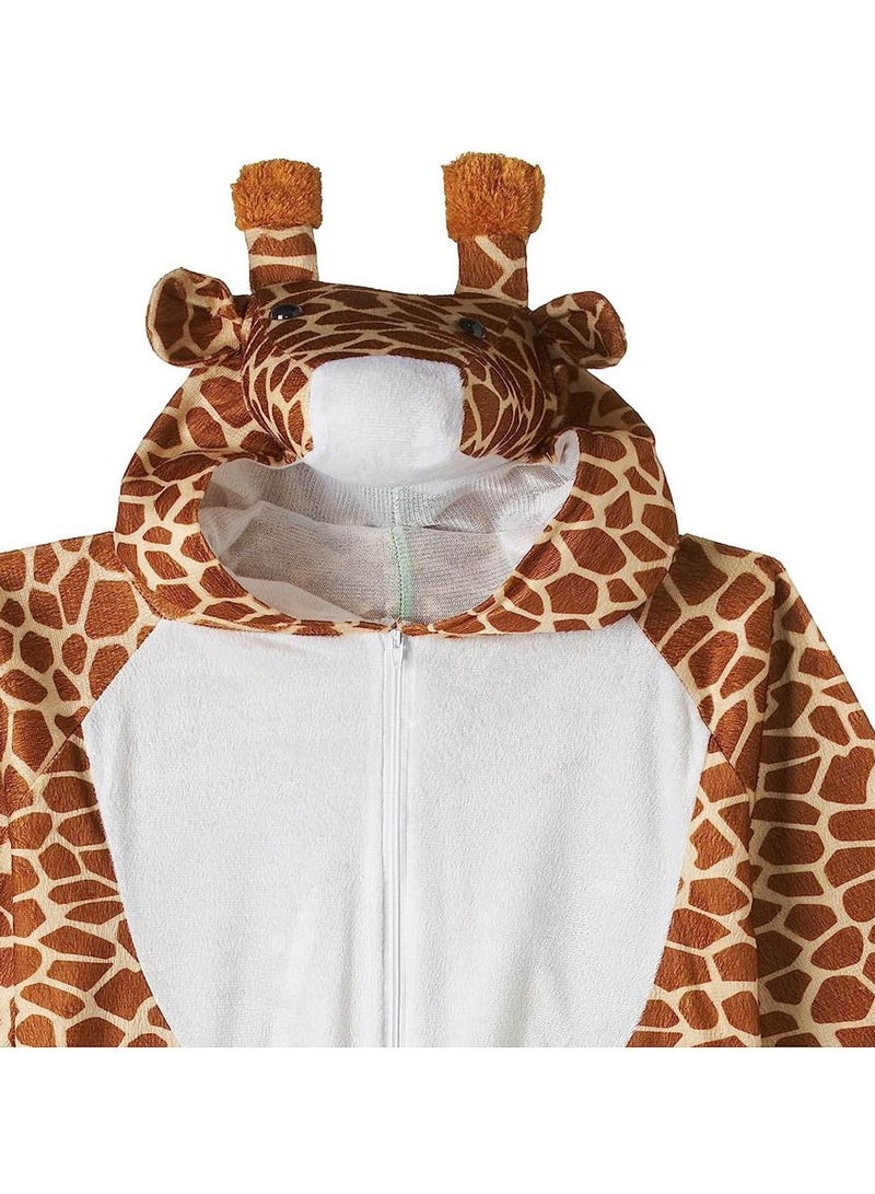 Brain Giggles Brain Giggles Giraffe Animal Plush Costume Design Carnival Animal Party Jumpsuit for Kids Boys and Girls Medium  - Image 3