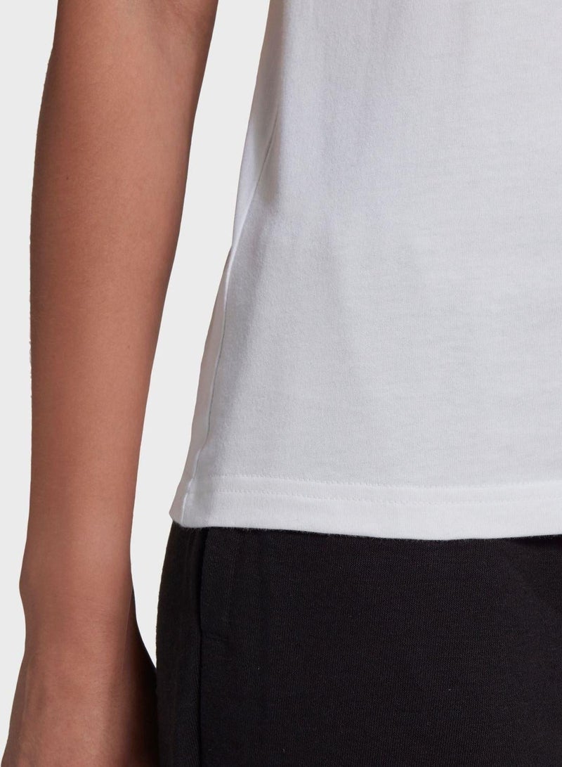 Adidas W Bl T White Training T-Shirts 2XSS - Image 4