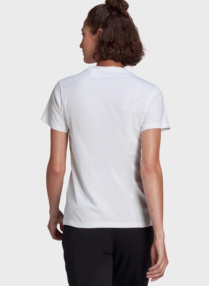 Adidas W Bl T White Training T-Shirts 2XSS - Image 2