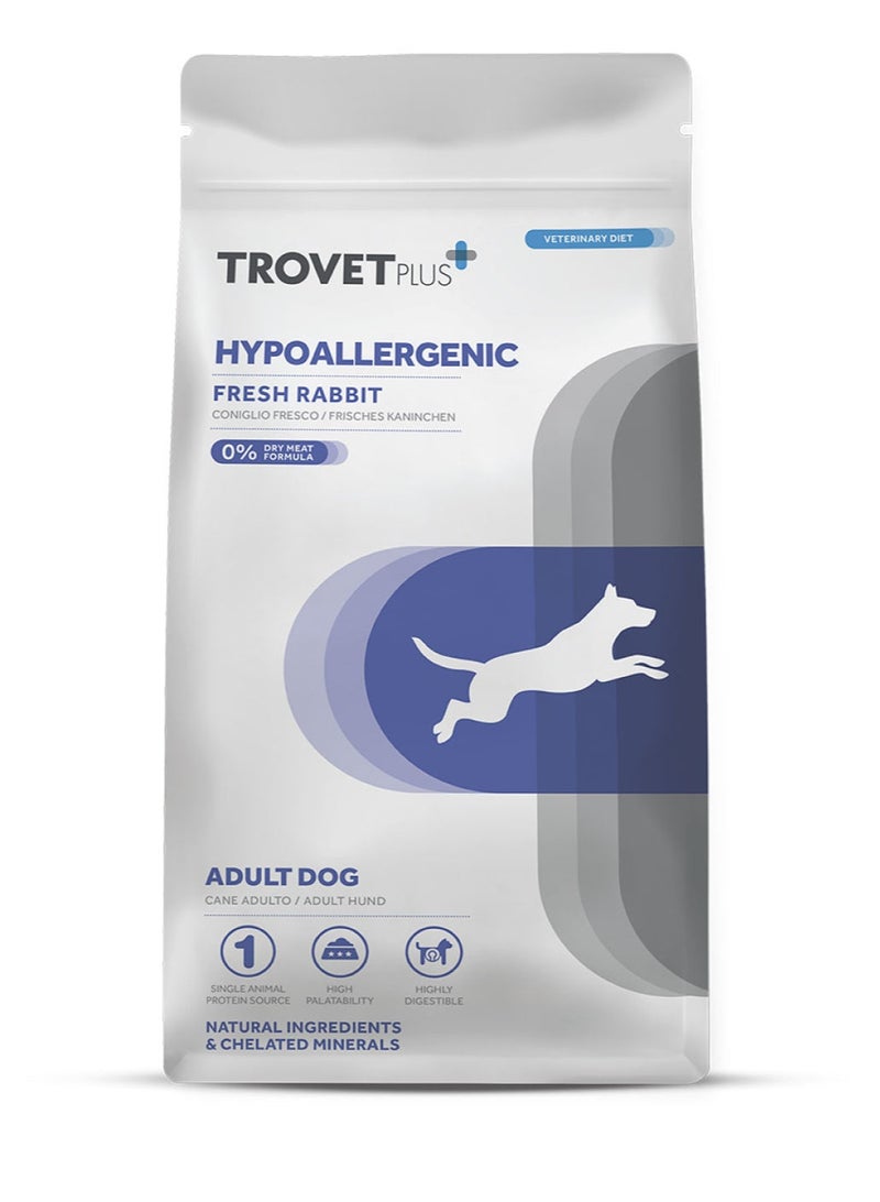 Trovet Trovet Plus Adult Dog Hypoallergenic Rabbit Veterinary Diets 3kg - Image 1