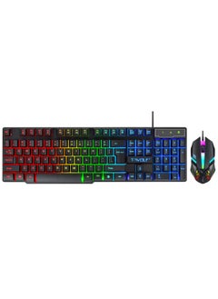 T-WOLF 5in1 Gaming Keyboard Whit Mouse pad Mouse Gaming Headset Wired Led Rgb Backlight Bundle For Pc Gamers And Xbox and PS4 TF850  - Image 2