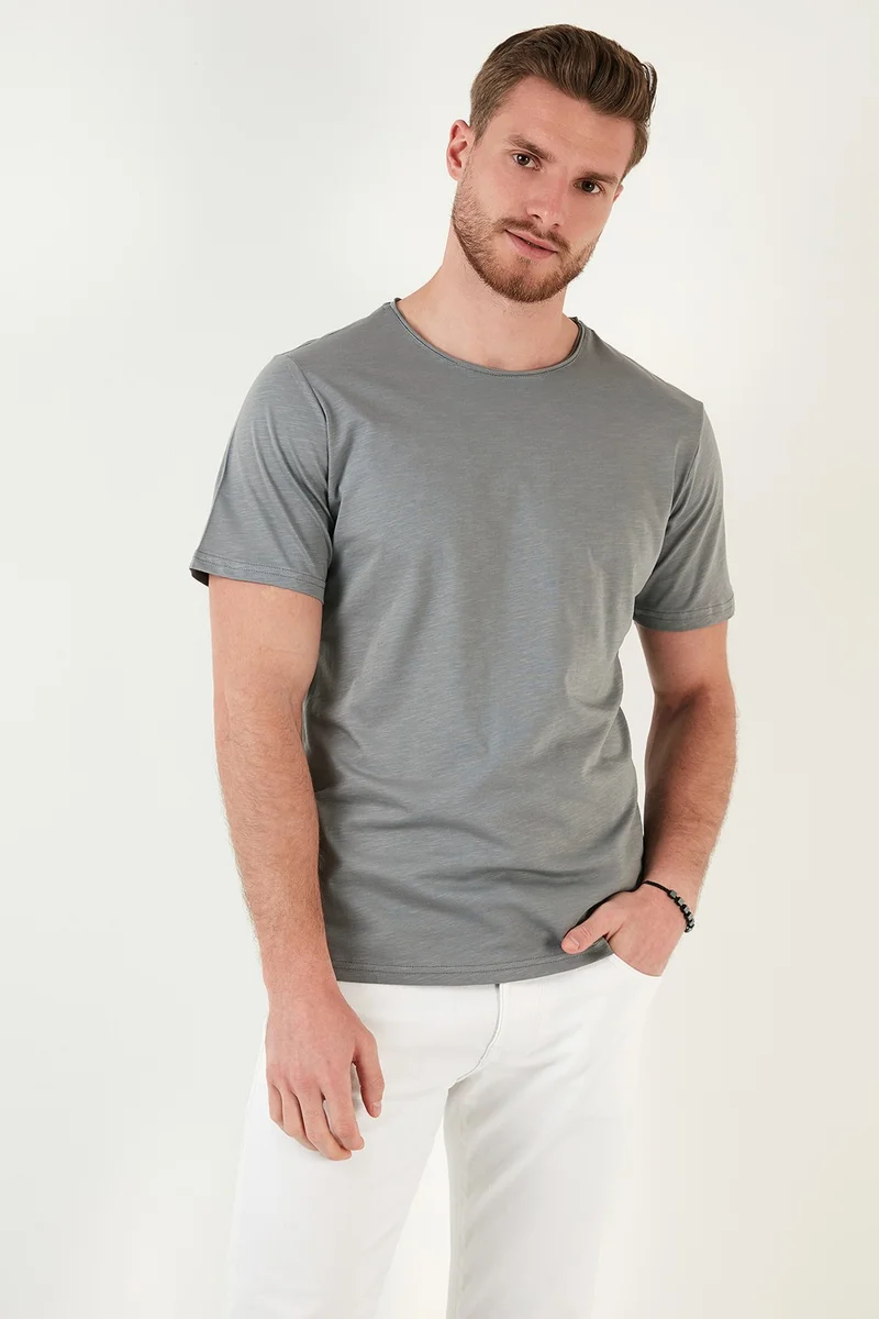 Buratti Cotton Slim Fit Crew Neck T Shirt Men's T Shirt 59020001