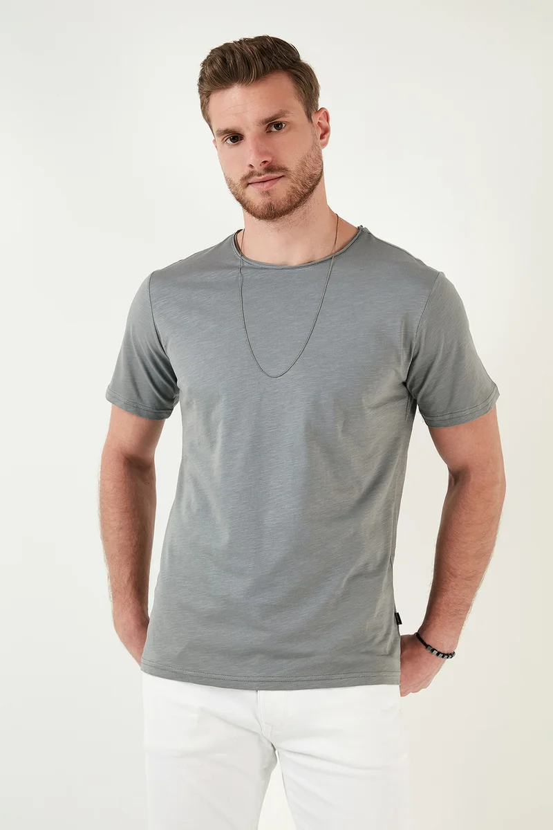 Buratti Cotton Slim Fit Crew Neck T Shirt Men's T Shirt 59020001